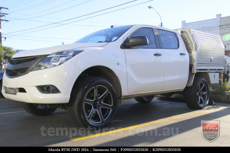 20x9.0 Simmons S6S Matte Black on MAZDA BT50