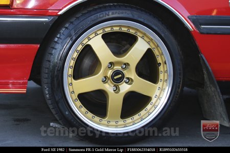 18x8.5 18x9.5 Simmons FR-1 Gold on FORD FALCON