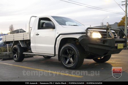 18x8.0 18x9.0 Simmons FR-C Matte Black NCT on VW AMAROK