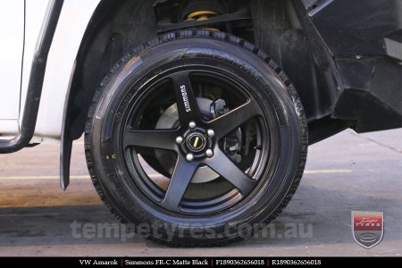 18x8.0 18x9.0 Simmons FR-C Matte Black NCT on VW AMAROK