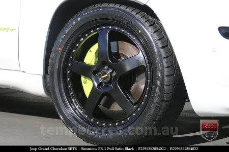 22x8.5 22x9.5 Simmons FR-1 Full Satin Black on JEEP GRAND CHEROKEE