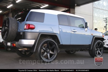 22x9.5 Simmons S6 Matte Black on TOYOTA FJ CRUISER