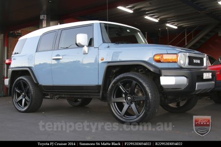 22x9.5 Simmons S6 Matte Black on TOYOTA FJ CRUISER