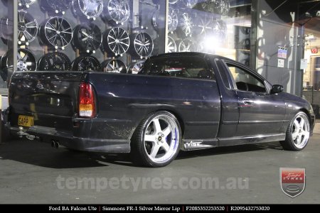20x8.5 20x9.5 Simmons FR-1 Silver on FORD FALCON