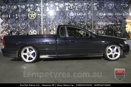 20x8.5 20x9.5 Simmons FR-1 Silver on FORD FALCON