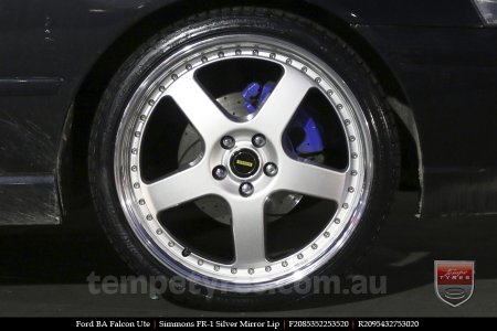 20x8.5 20x9.5 Simmons FR-1 Silver on FORD FALCON