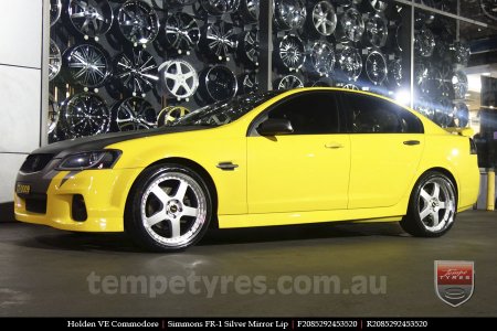 20x8.5 20x9.5 Simmons FR-1 Silver on HOLDEN COMMODORE VE