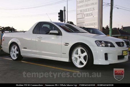 20x8.5 20x9.5 Simmons FR-1 White on HOLDEN COMMODORE VE