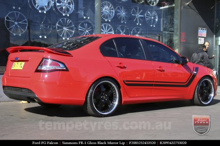 20x8.5 20x9.5 Simmons FR-1 Gloss Black on FORD FALCON