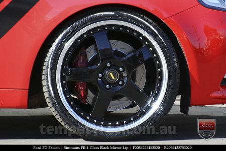 20x8.5 20x9.5 Simmons FR-1 Gloss Black on FORD FALCON