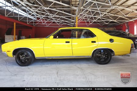 18x8.5 18x9.5 Simmons FR-1 Satin Black on FORD FALCON