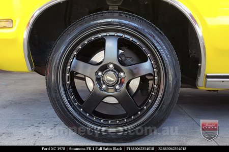 18x8.5 18x9.5 Simmons FR-1 Satin Black on FORD FALCON