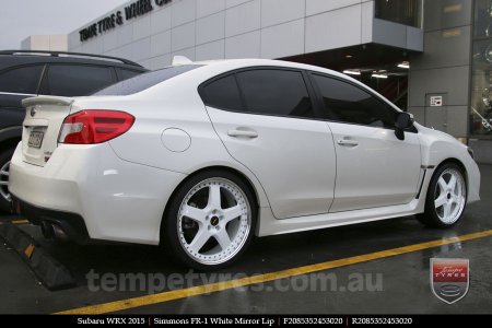 20x8.5 20x9.5 Simmons FR-1 White on SUBARU WRX