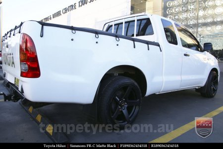 18x8.0 18x9.0 Simmons FR-C Matte Black NCT on TOYOTA HILUX