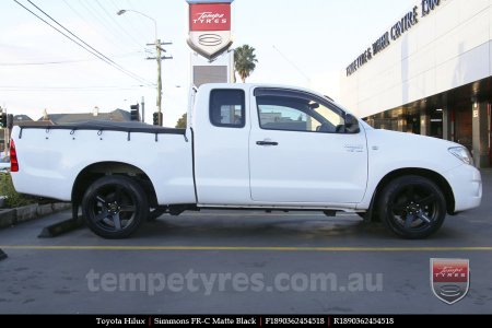 18x8.0 18x9.0 Simmons FR-C Matte Black NCT on TOYOTA HILUX