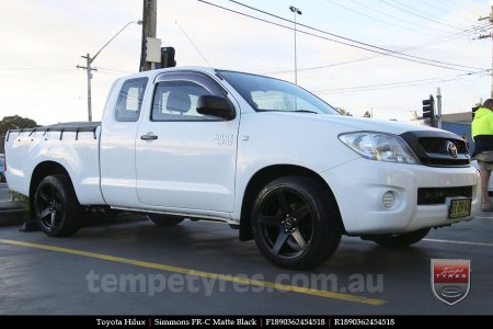 18x8.0 18x9.0 Simmons FR-C Matte Black NCT on TOYOTA HILUX