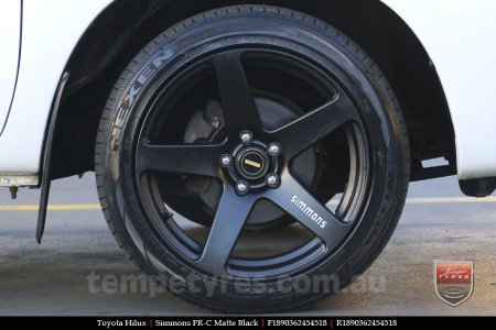 18x8.0 18x9.0 Simmons FR-C Matte Black NCT on TOYOTA HILUX