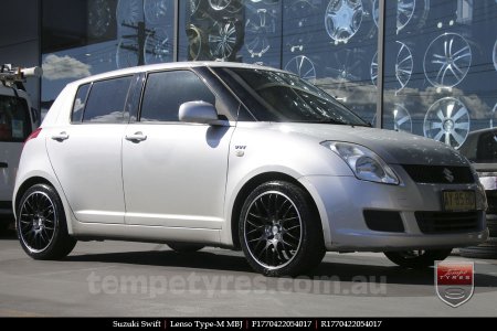 17x7.0 Lenso Type-M - MBJ on SUZUKI SWIFT