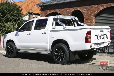 18x9.0 Ballistic Razorback Millworks on TOYOTA HILUX