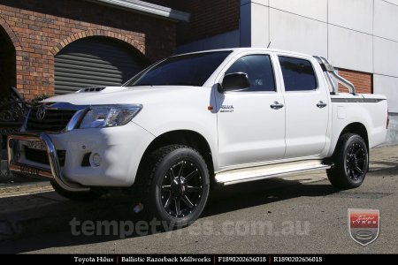 18x9.0 Ballistic Razorback Millworks on TOYOTA HILUX