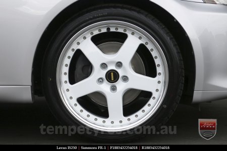 18x8.5 Simmons FR-1 White on LEXUS IS250