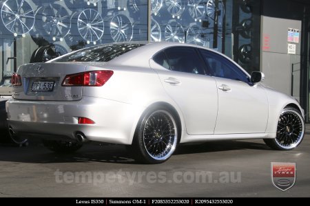 20x8.5 20x9.5 Simmons OM-1 Gloss Black on LEXUS IS