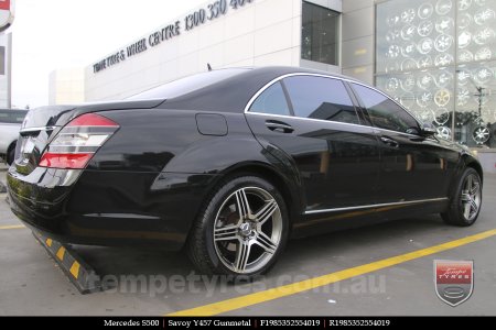 19x8.5 19x9.5 Savoy Y457 Gunmetal on MERCEDES S-Class