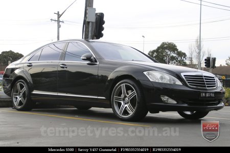 19x8.5 19x9.5 Savoy Y457 Gunmetal on MERCEDES S-Class