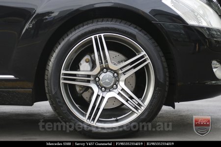 19x8.5 19x9.5 Savoy Y457 Gunmetal on MERCEDES S-Class