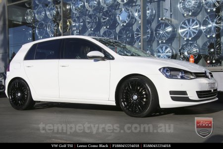 18x8.0 Lenso Como Black on VW GOLF