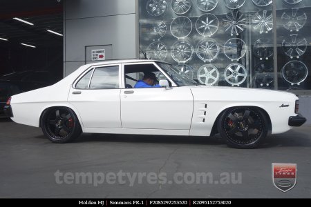 20x8.5 20x9.5 Simmons FR-1 Satin Black on HOLDEN HJ