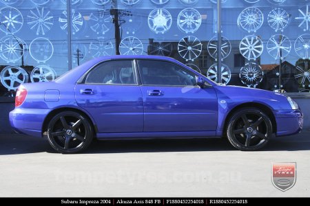 18x8.0 Akuza Axis 848 FB on SUBARU IMPREZA