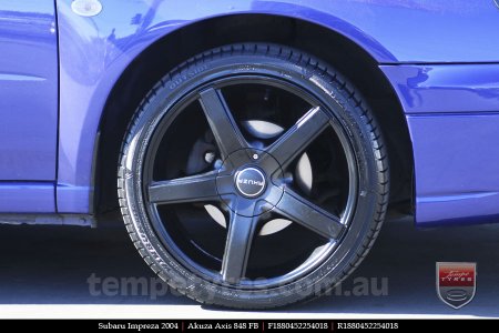 18x8.0 Akuza Axis 848 FB on SUBARU IMPREZA