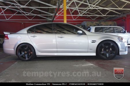 20x8.5 20x10 Simmons FR-C Full Satin Black on HOLDEN COMMODORE VE