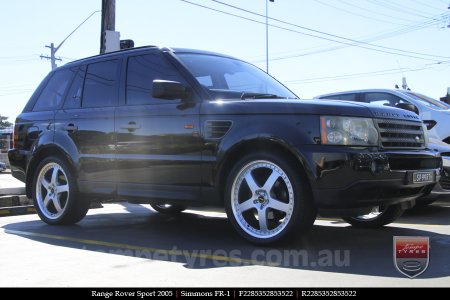 22x8.5 22x9.5 Simmons FR-1 Silver on RANGE ROVER SPORT