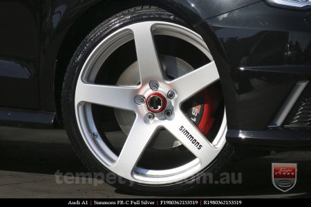 19x8.0 19x9.0 Simmons FR-C Silver on AUDI A1