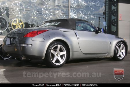 18x8.0 18x9.0 Simmons FR-C Silver on NISSAN 350Z