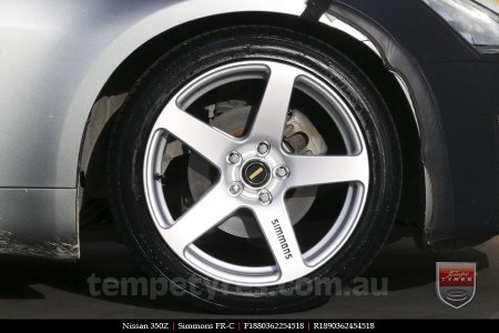 18x8.0 18x9.0 Simmons FR-C Silver on NISSAN 350Z