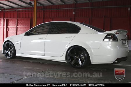 20x8.5 20x10 Simmons FR-C Full Satin Black on HOLDEN COMMODORE VE