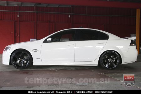 20x8.5 20x10 Simmons FR-C Full Satin Black on HOLDEN COMMODORE VE