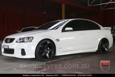 20x8.5 20x10 Simmons FR-C Full Satin Black on HOLDEN COMMODORE VE