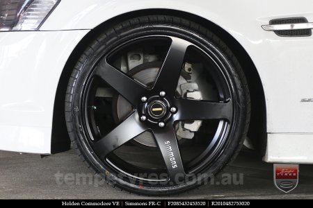 20x8.5 20x10 Simmons FR-C Full Satin Black on HOLDEN COMMODORE VE