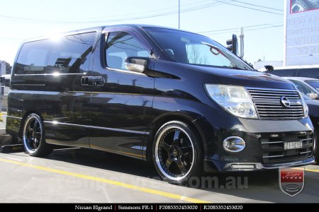 20x8.5 20x9.5 Simmons FR-1 Gloss Black on NISSAN ELGRAND