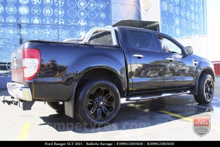 20x9.0 Ballistic Ravage Flat Black on FORD RANGER