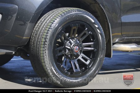 20x9.0 Ballistic Ravage Flat Black on FORD RANGER