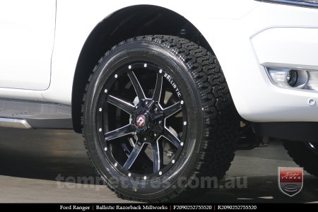 20x9.0 Ballistic Razorback Millworks on FORD RANGER