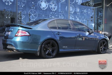 19x8.0 19x9.0 Simmons FR-C Matte Black on FORD FALCON