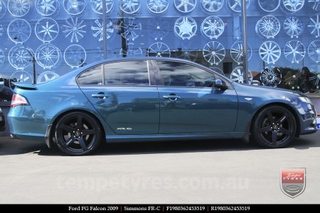 19x8.0 19x9.0 Simmons FR-C Matte Black on FORD FALCON