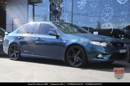 19x8.0 19x9.0 Simmons FR-C Matte Black on FORD FALCON