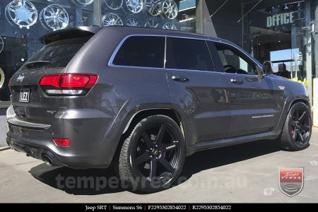 22x9.5 Simmons S6 Matte Black on Jeep Grand Cherokee